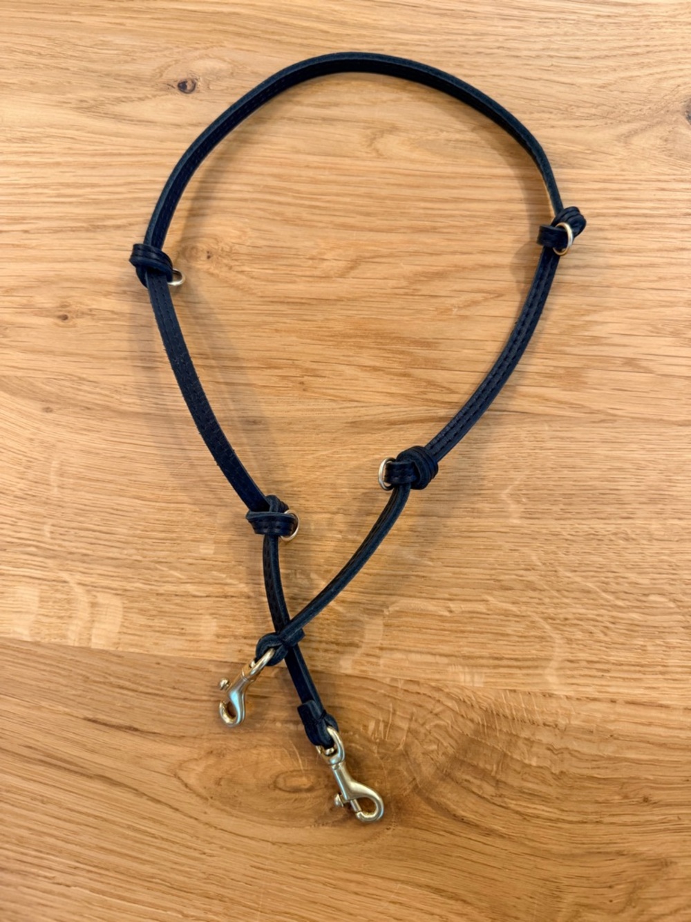 Clare V knotted leather shoulder strap with O rings in black NWT $125